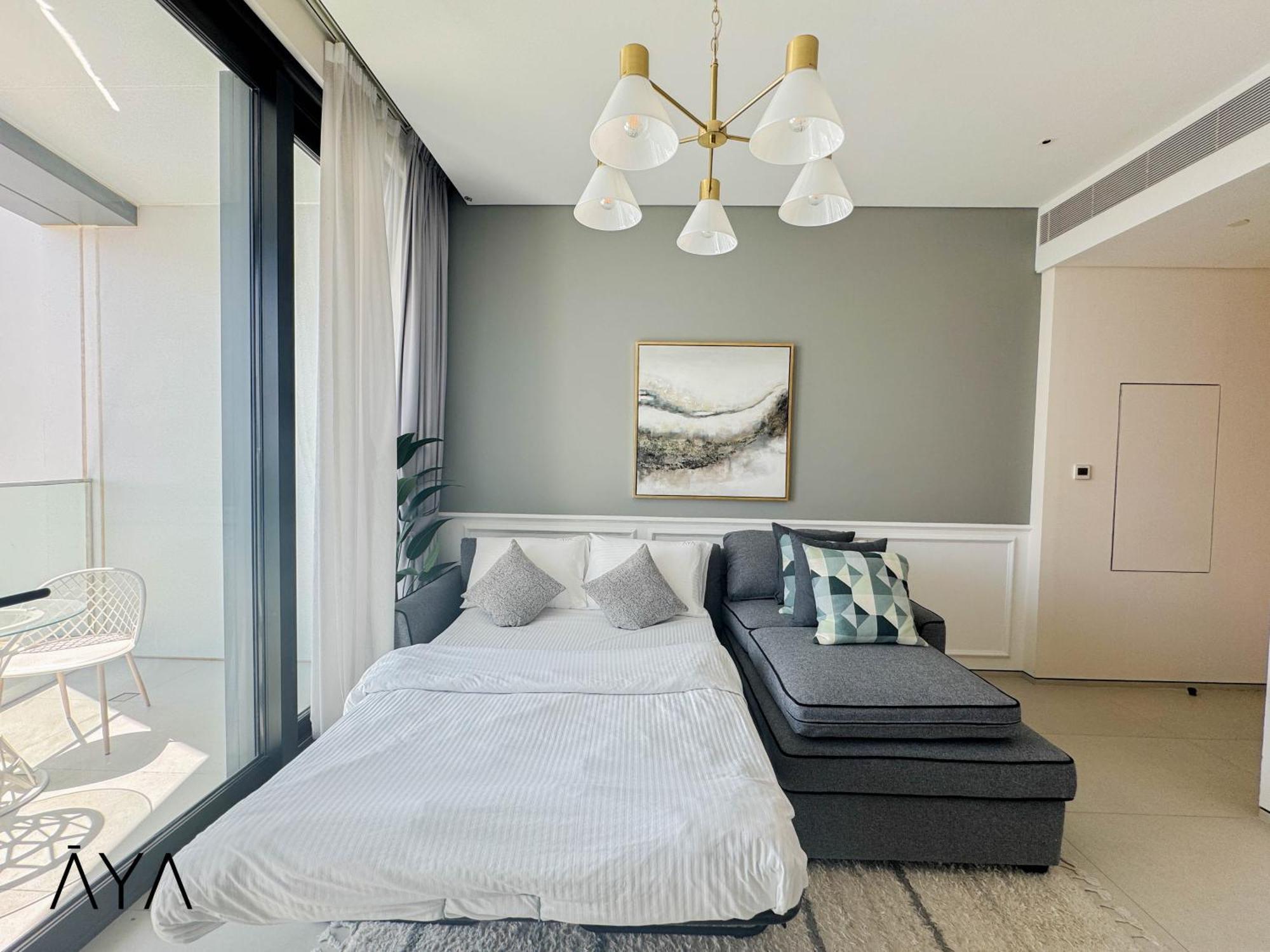 Jumeirah Gate Tower 1 - Stylish Apartment With Pool & City Views By Aya Boutique Dubaj Kültér fotó